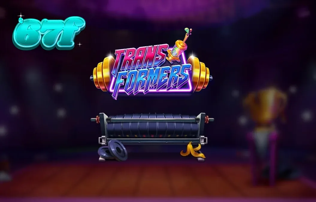 Interface do slot Transformers com elementos visuais de arena distópica e neon