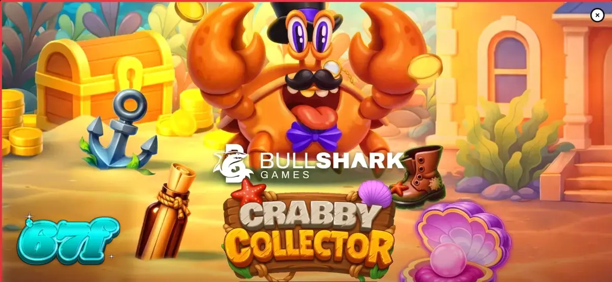 Crabby Collector slot interface com tema subaquático e caranguejo elegante